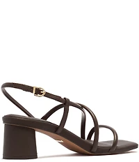FRANKIE4 Lottie Leather Strappy Block Heel Sandals