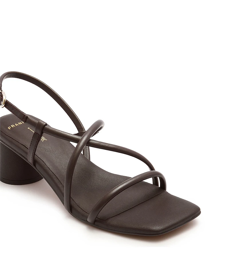 FRANKIE4 Lottie Leather Strappy Block Heel Sandals
