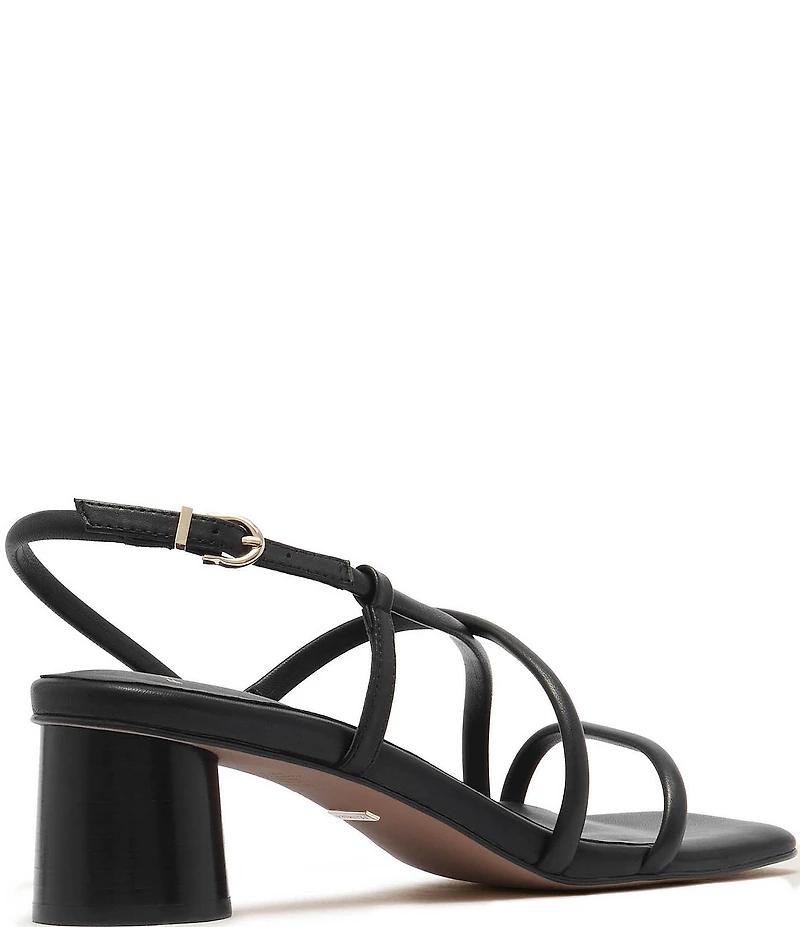 FRANKIE4 Lottie Leather Strappy Block Heel Sandals