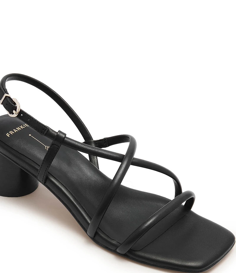 FRANKIE4 Lottie Leather Strappy Block Heel Sandals