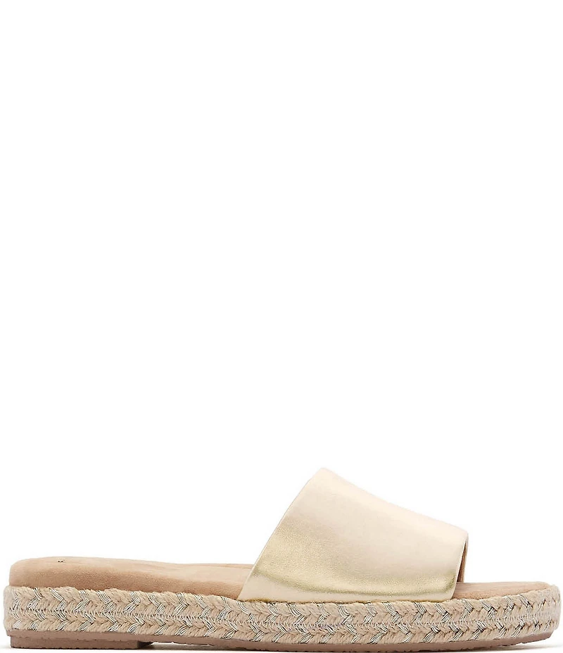 FRANKIE4 Lucia Leather Espadrille Slide Sandals