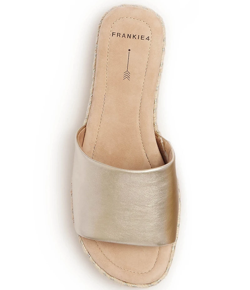 FRANKIE4 Lucia Leather Espadrille Slide Sandals