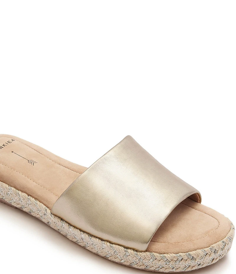 FRANKIE4 Lucia Leather Espadrille Slide Sandals