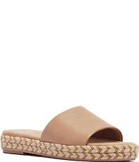 FRANKIE4 Lucia Leather Espadrille Slide Sandals