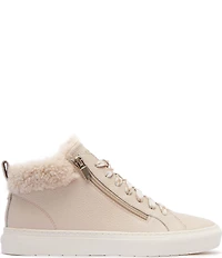 FRANKIE4 Miles Leather Shearling High Top Sneakers