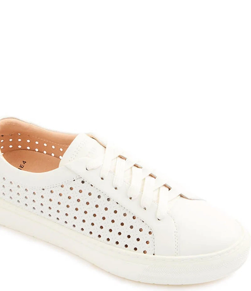 FRANKIE4 Mim IV Perforated Embossed Weave Leather Sneakers