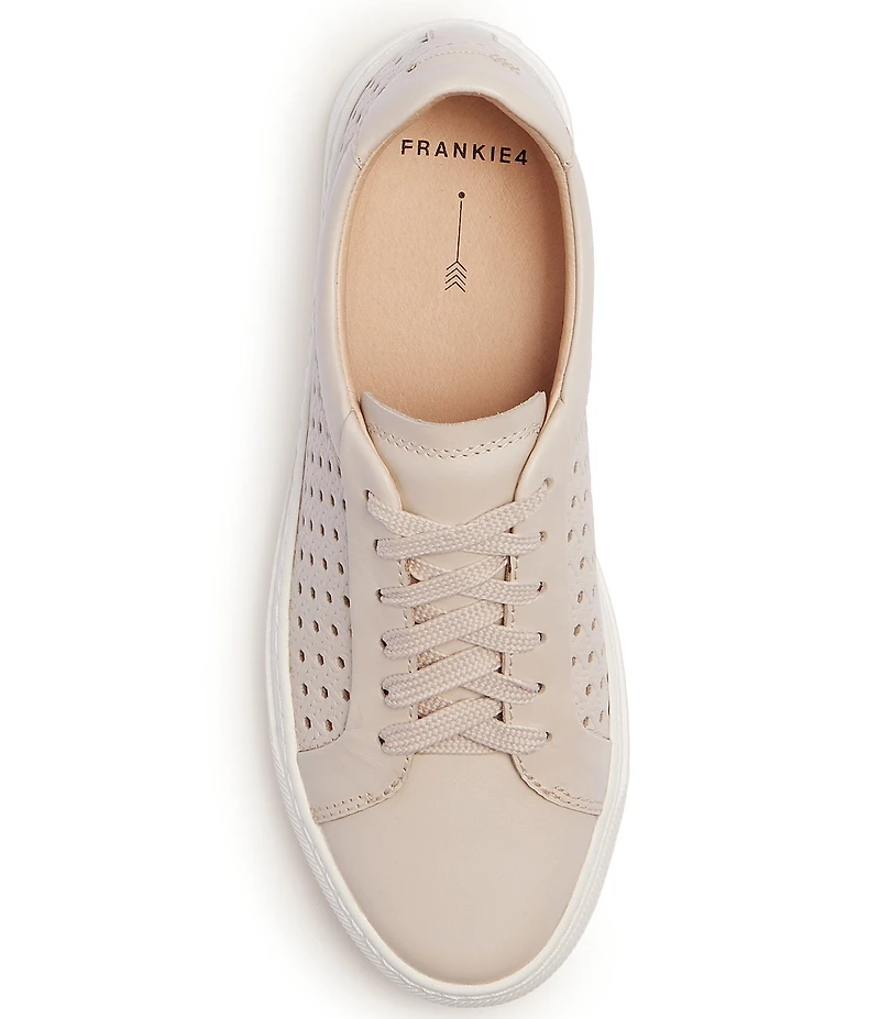 FRANKIE4 Mim IV Perforated Embossed Weave Leather Sneakers