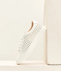 FRANKIE4 Mim IV Perforated Embossed Weave Leather Sneakers