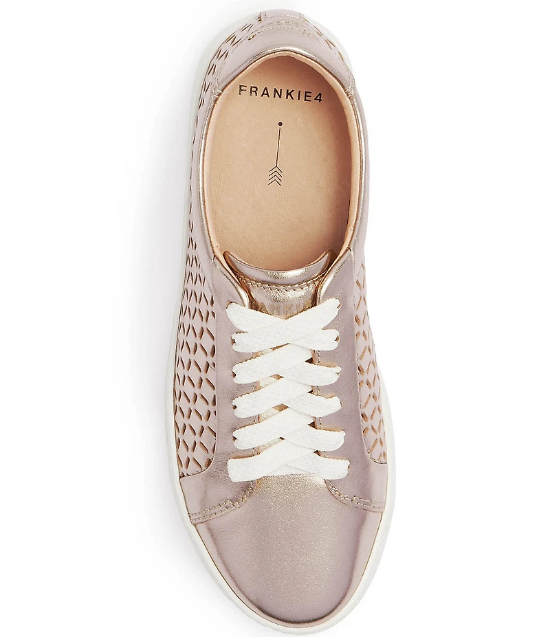 FRANKIE4 Mim V Lattice Perforated Leather Sneakers