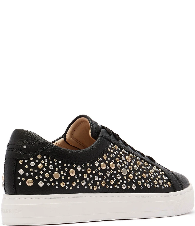 FRANKIE4 Mim V Studded Leather Lace Up Sneakers