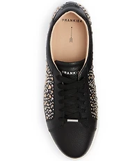 FRANKIE4 Mim V Studded Leather Lace Up Sneakers