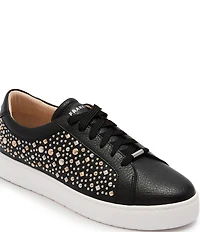 FRANKIE4 Mim V Studded Leather Lace Up Sneakers