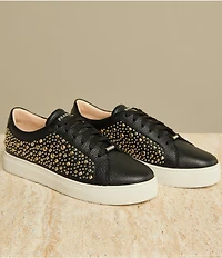 FRANKIE4 Mim V Studded Leather Lace Up Sneakers