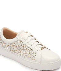 FRANKIE4 Mim V Studded Leather Lace Up Sneakers