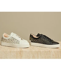 FRANKIE4 Mim V Studded Leather Lace Up Sneakers