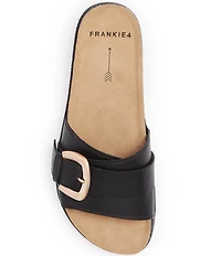 FRANKIE4 Monterey Leather Buckled Footbed Slide Sandals