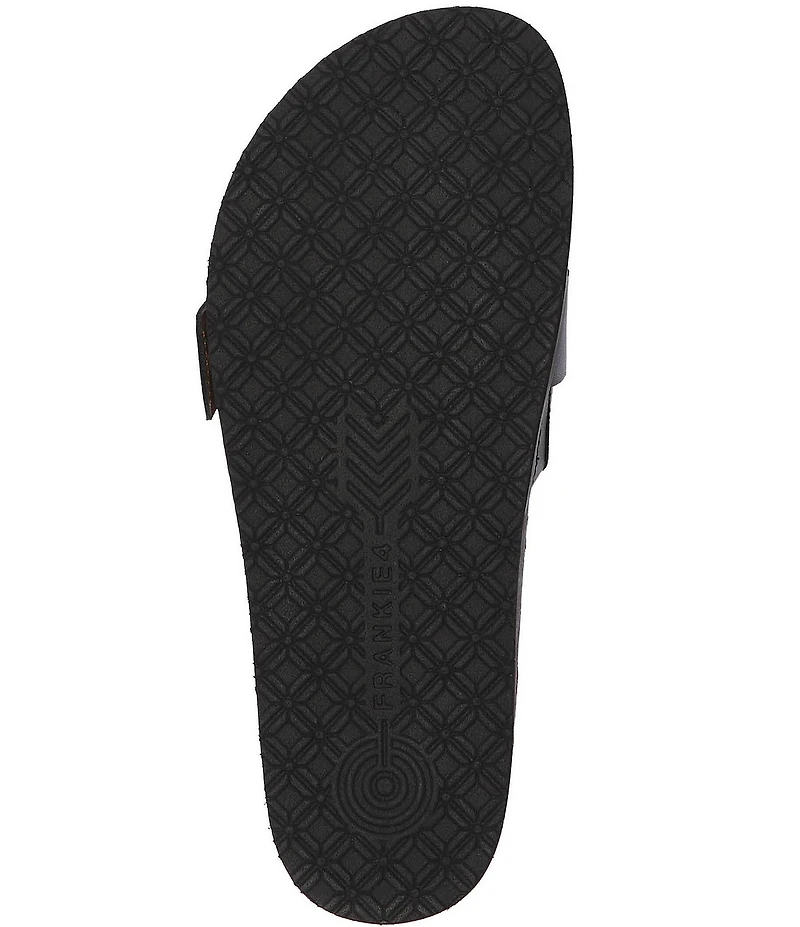FRANKIE4 Monterey Leather Buckled Footbed Slide Sandals