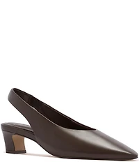 FRANKIE4 Noa Leather Slingback Snip Toe Pumps