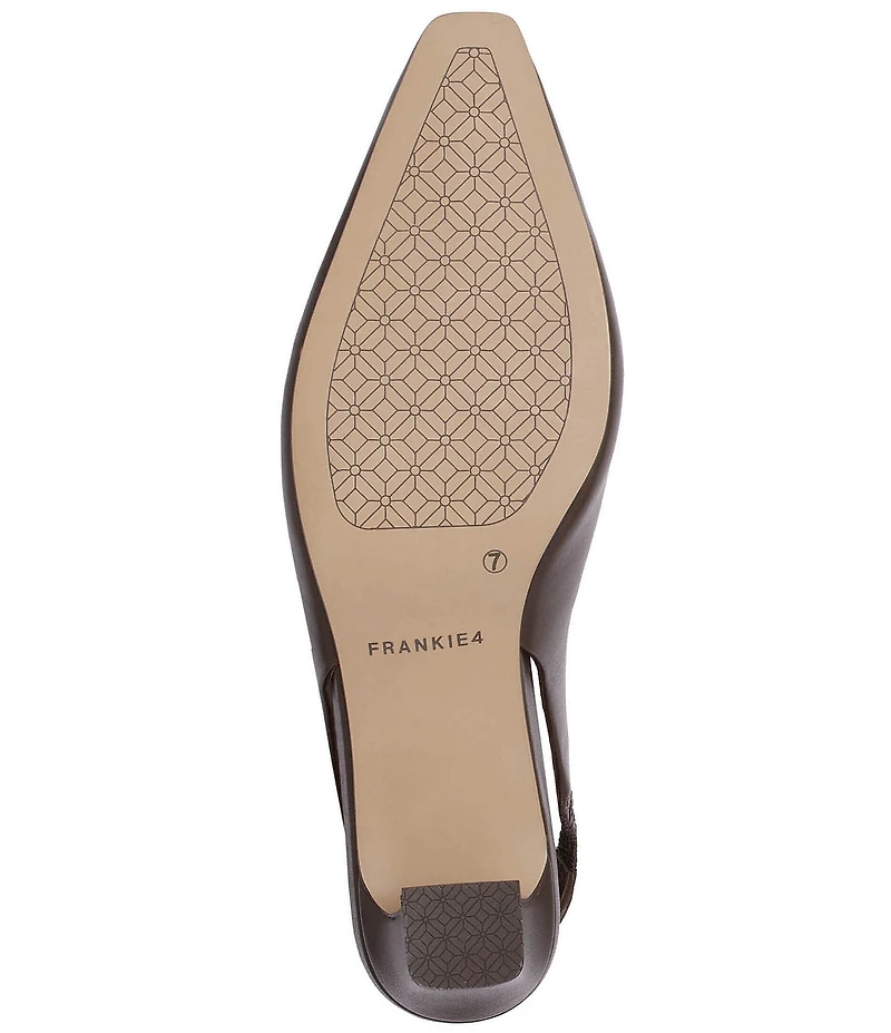 FRANKIE4 Noa Leather Slingback Snip Toe Pumps