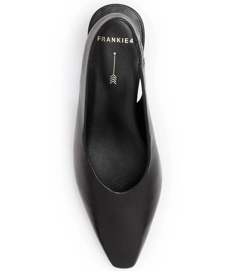 FRANKIE4 Noa Leather Slingback Snip Toe Pumps