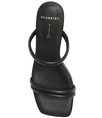 FRANKIE4 Robbie Leather Square Toe Block Heel Slide Sandals