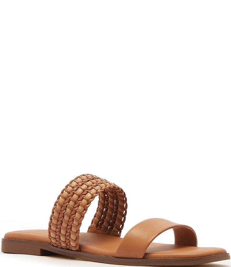 FRANKIE4 Sloane Leather Weave Flat Slides