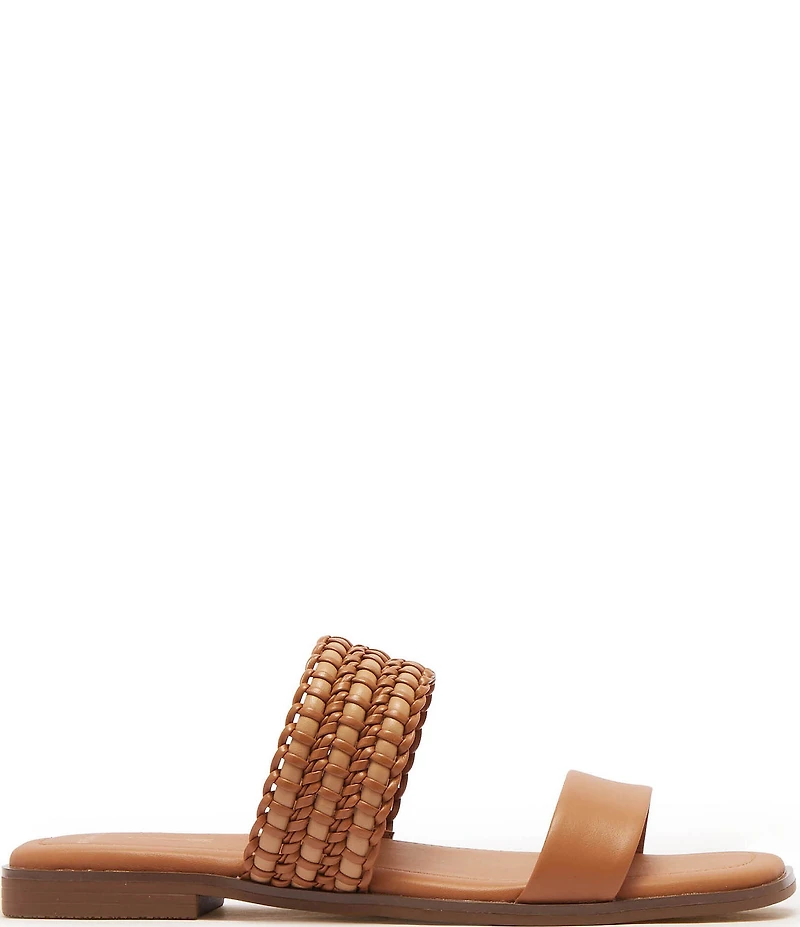 FRANKIE4 Sloane Leather Weave Flat Slides