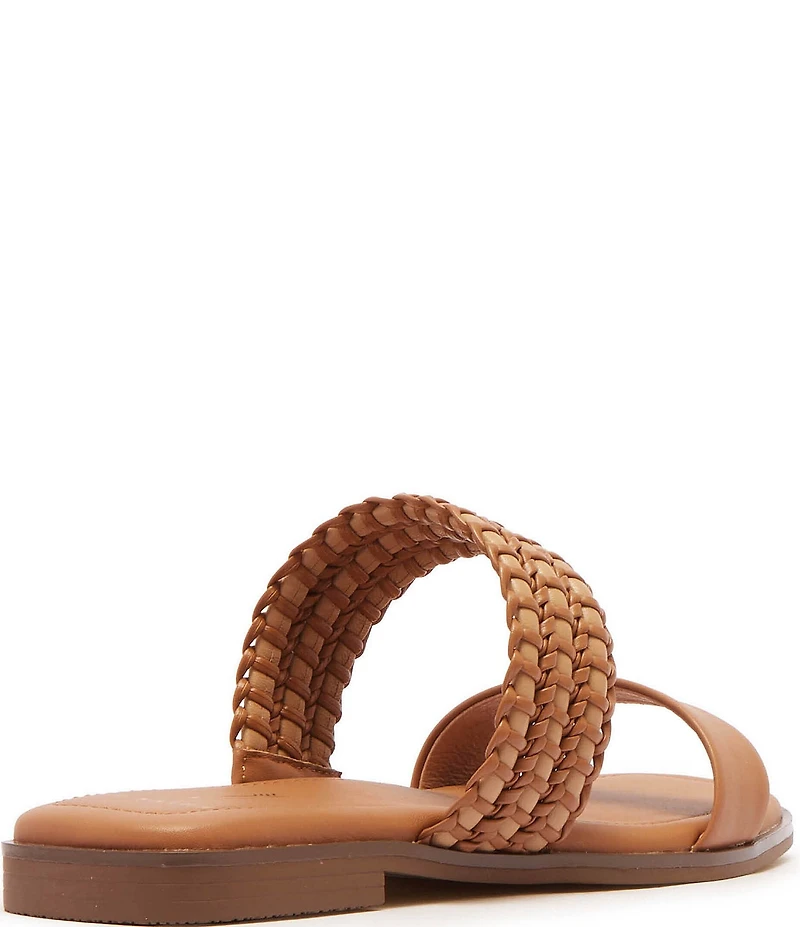 FRANKIE4 Sloane Leather Weave Flat Slides