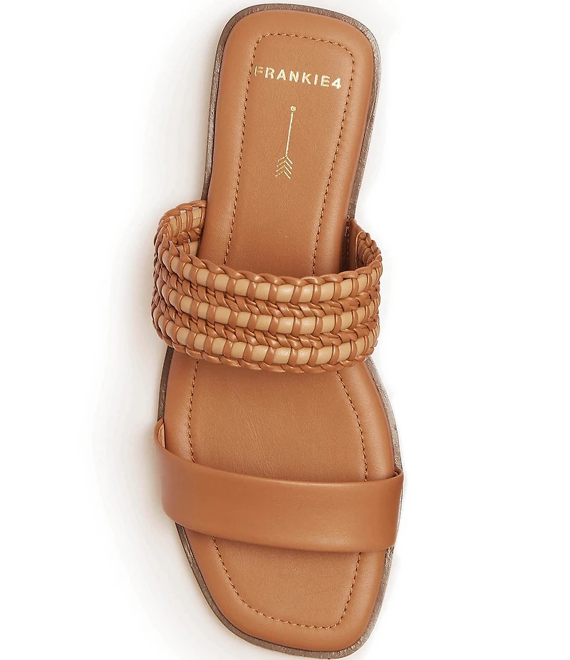 FRANKIE4 Sloane Leather Weave Flat Slides