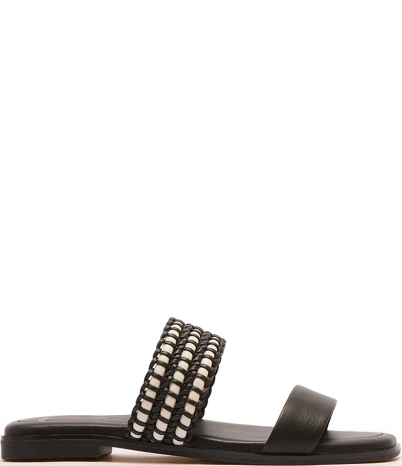 FRANKIE4 Sloane Leather Weave Flat Slides