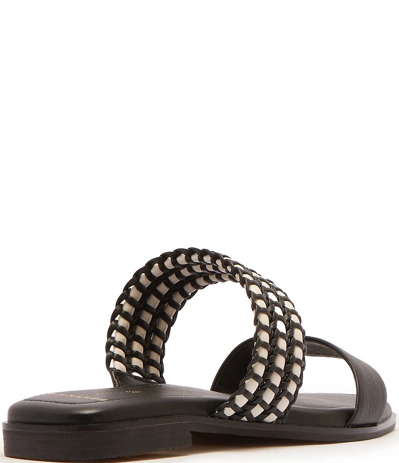 FRANKIE4 Sloane Leather Weave Flat Slides