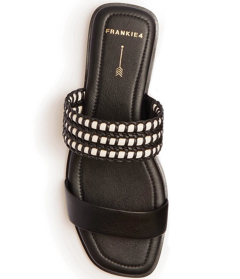 FRANKIE4 Sloane Leather Weave Flat Slides