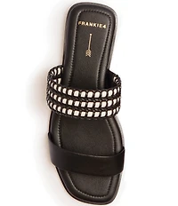 FRANKIE4 Sloane Leather Weave Flat Slides
