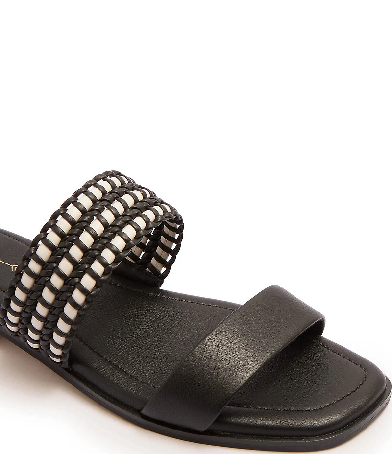 FRANKIE4 Sloane Leather Weave Flat Slides
