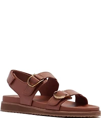 FRANKIE4 Thompson II Banded Hook-and-Loop Footbed Leather Sandals