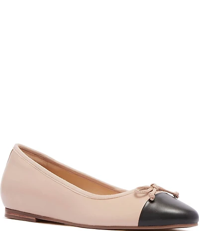 FRANKIE4 Trinity Leather Cap Toe Ballet Flats