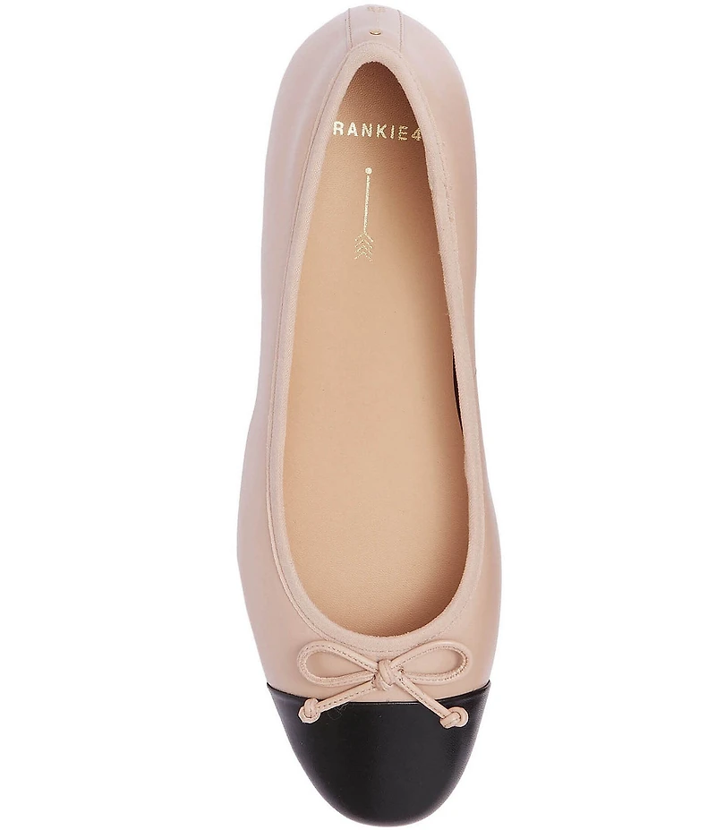 FRANKIE4 Trinity Leather Cap Toe Ballet Flats