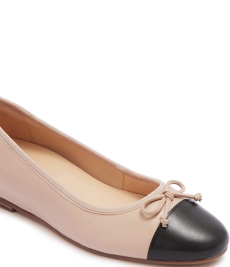 FRANKIE4 Trinity Leather Cap Toe Ballet Flats