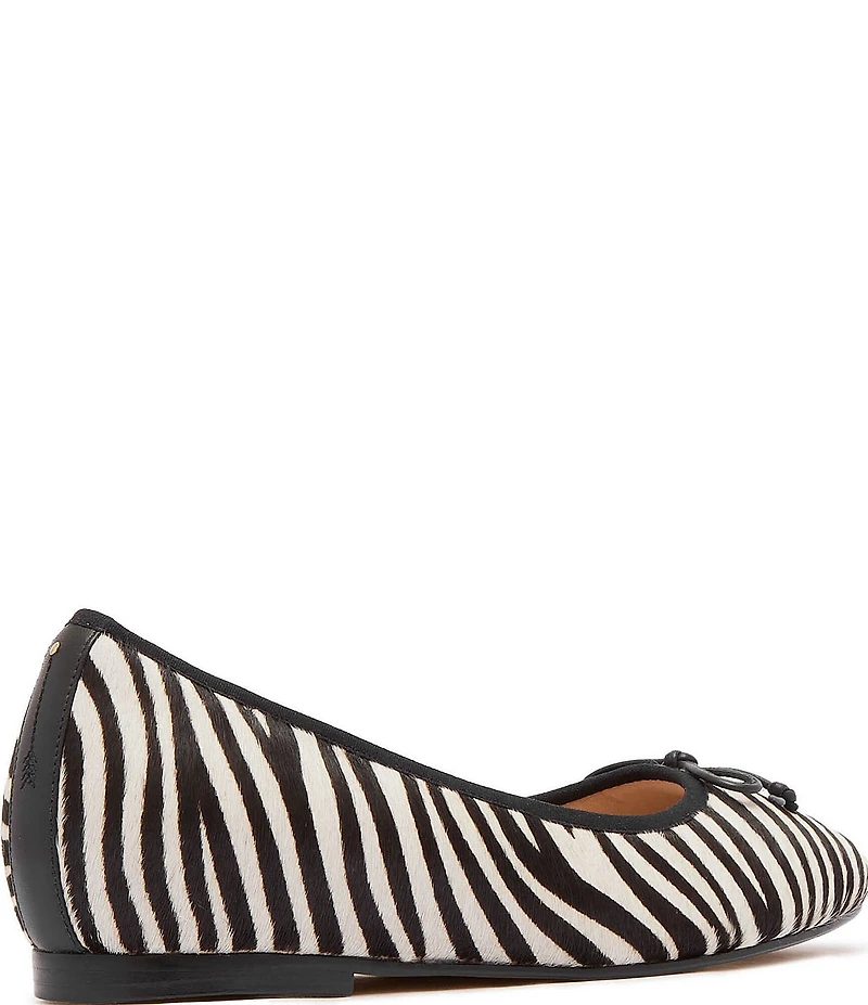 FRANKIE4 Trinity Leather Zebra Print Calf Hair Ballet Flats