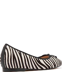 FRANKIE4 Trinity Leather Zebra Print Calf Hair Ballet Flats