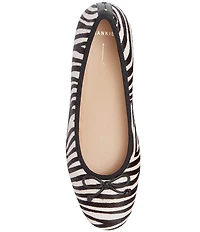 FRANKIE4 Trinity Leather Zebra Print Calf Hair Ballet Flats