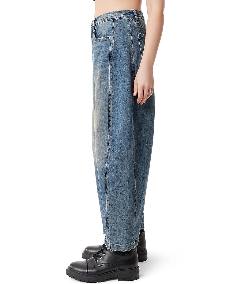 FRAYED Jeans High Rise Barrel Ankle Length Jeans