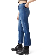 FRAYED Jeans High Rise Straight Leg Jeans