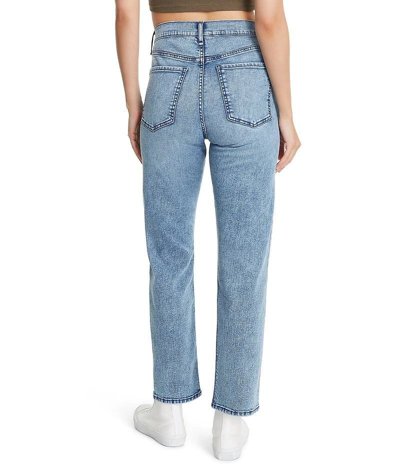 FRAYED Jeans High Rise Straight Leg Jeans