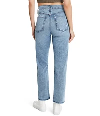 FRAYED Jeans High Rise Straight Leg Jeans