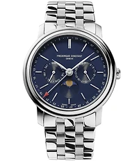 Frederique Constant Men's Classic Business Timer Quartz Chronograph Stainless Steel Bracelet Watch