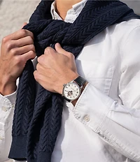 Frederique Constant Men's Classic Heartbeat Automatic Black Leather Strap Watch