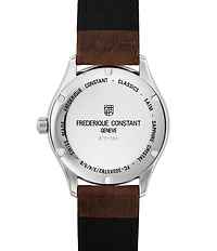 Frederique Constant Men's Classics Index Automatic Brown Leather Strap Watch