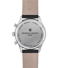 Frederique Constant Men's Frederique Constant Classic Quartz Chronograph Black Leather Strap Watch