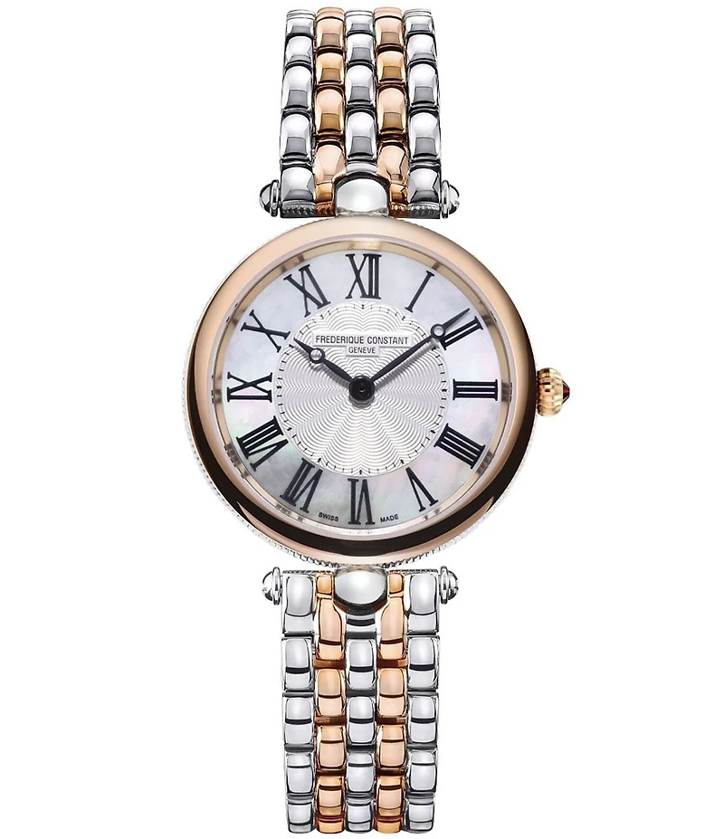 Frederique Constant Women's Art Deco Quartz Analog Two Tone Stainless Steel Watch
